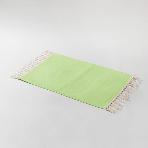 Handwoven Cotton Table Mats Set of 2 Green - 13x18 - Eyaas