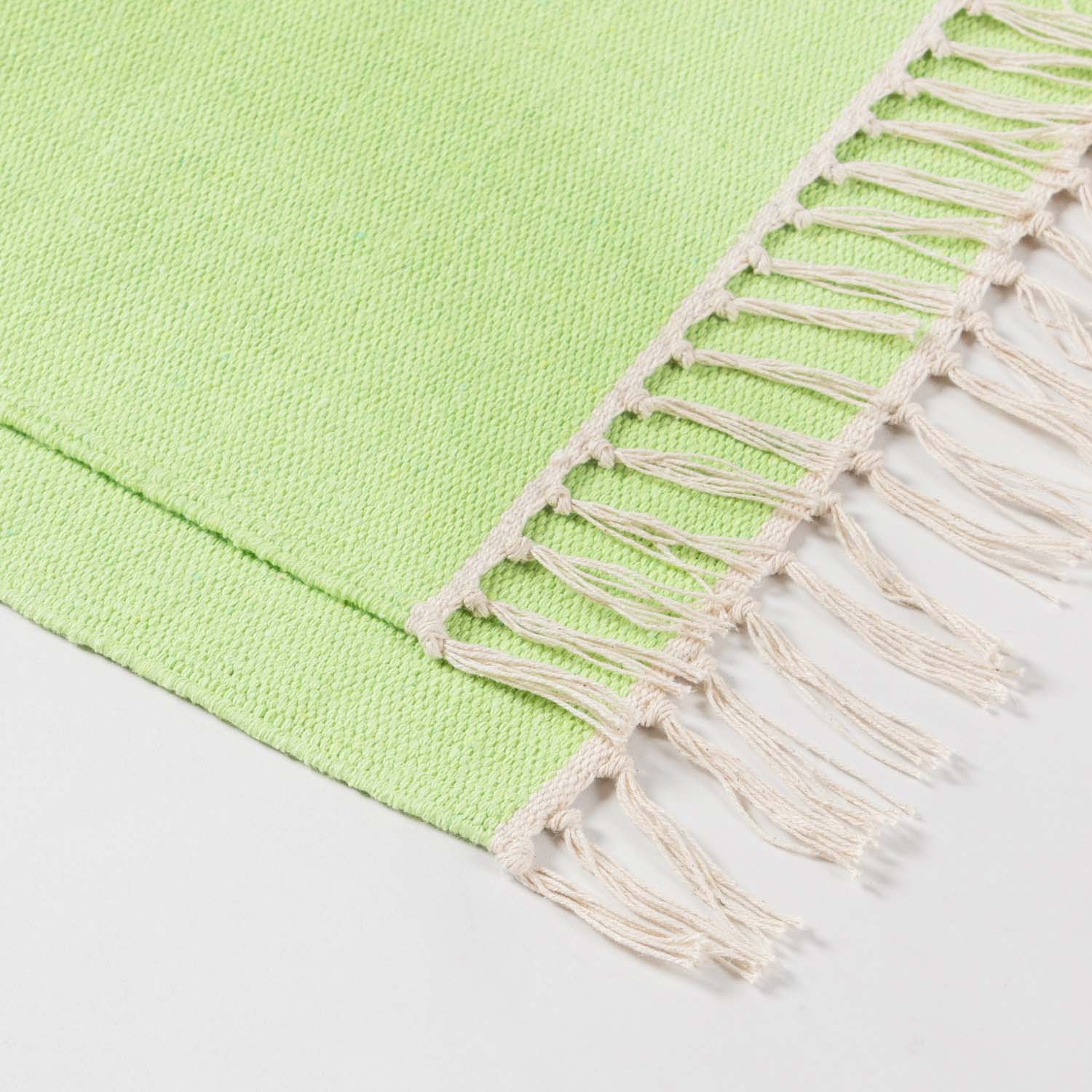 Handwoven Cotton Table Mats Set of 2 Green - 13x18