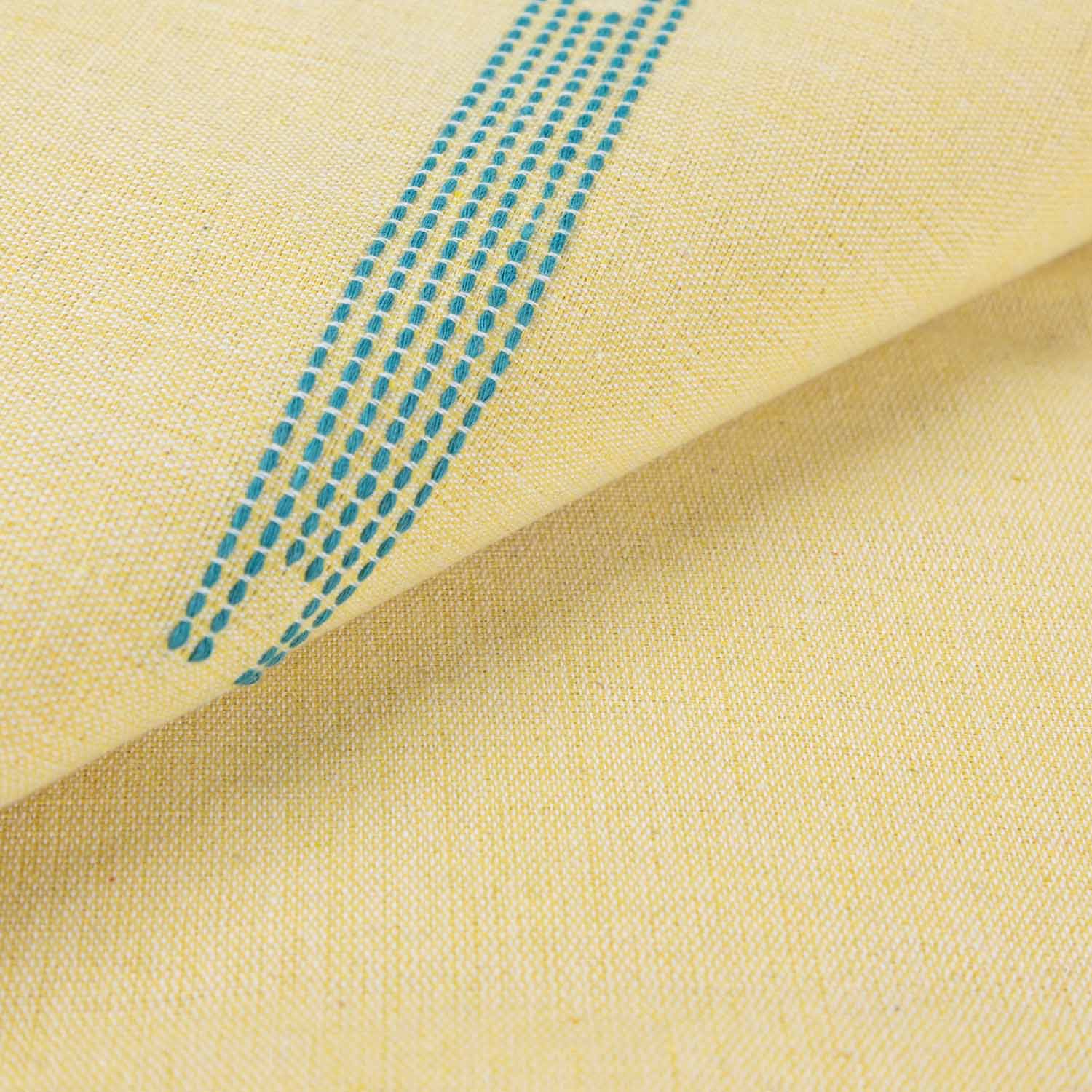 Hand-woven Bawan Buti Single Bedcover, Yellow
