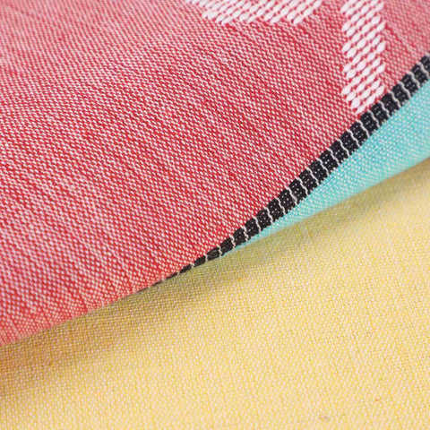 Hand-woven Baavan Buti Single Bedcover, Yellow