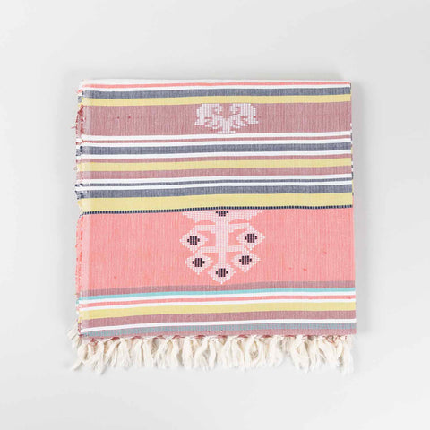 Hand-woven Bawan Buti Single Bedcover, Brown