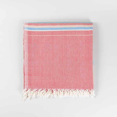 Hand-woven Bawan Buti Single Bedcover, Red