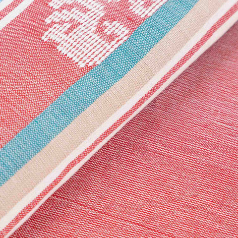 Hand-woven Bawan Buti Single Bedcover, Red
