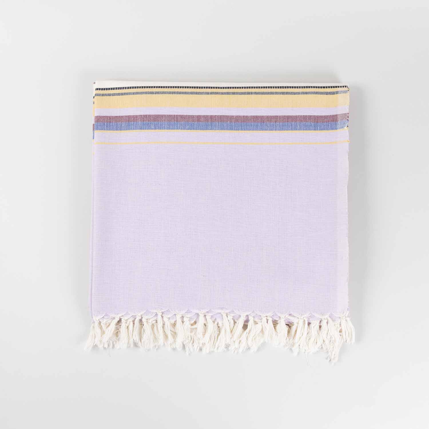 Hand-woven Bawan Buti Single Bedcover, Lavender