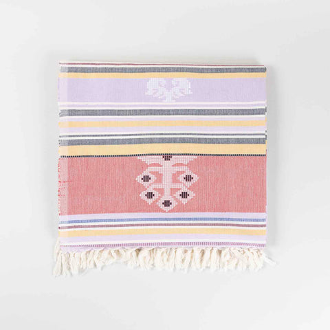 Hand-woven Bawan Buti Single Bedcover, Lavender