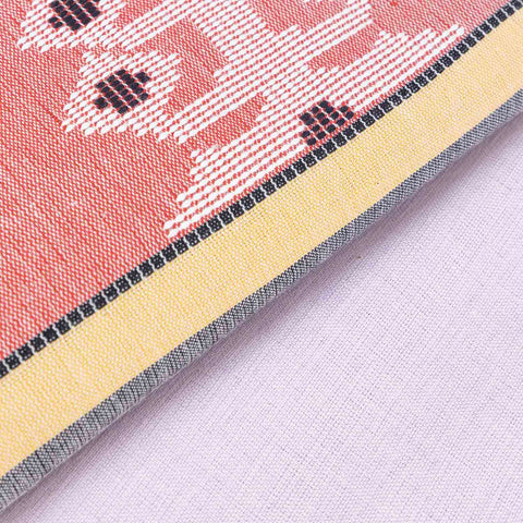 Hand-woven Bawan Buti Single Bedcover, Lavender