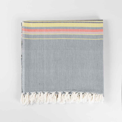 Hand-woven Bawan Buti Single Bedcover, Light Grey