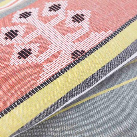 Hand-woven Bawan Buti Single Bedcover, Light Grey