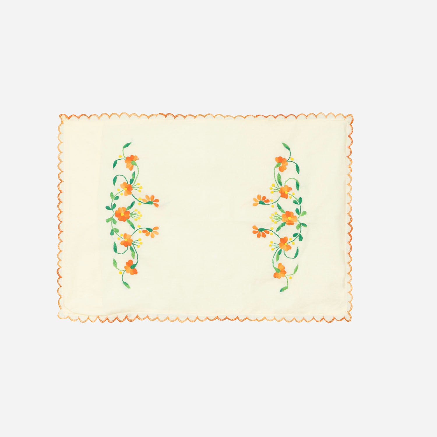 Orange Trail Embroidered Bedcover & 2 Pillow Cases