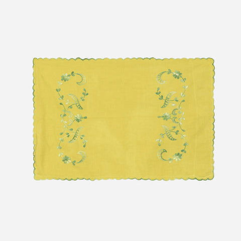 Embroidered Bedcover & 2 Pillow Cases, Green