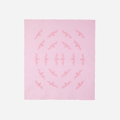 Embroidered Bedcover & 2 Pillow Cases, Pink