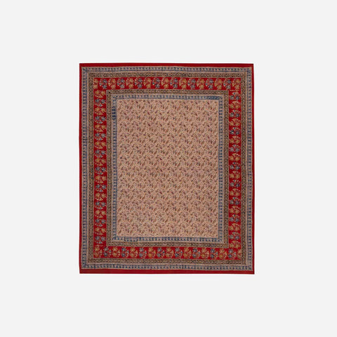 Pinwheel Block Printed Kalamkaari Bedcover & Pillow Cases