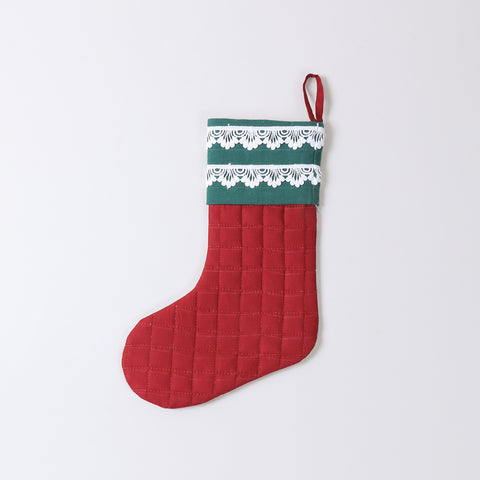 Red & White Stripe Christmas Stocking