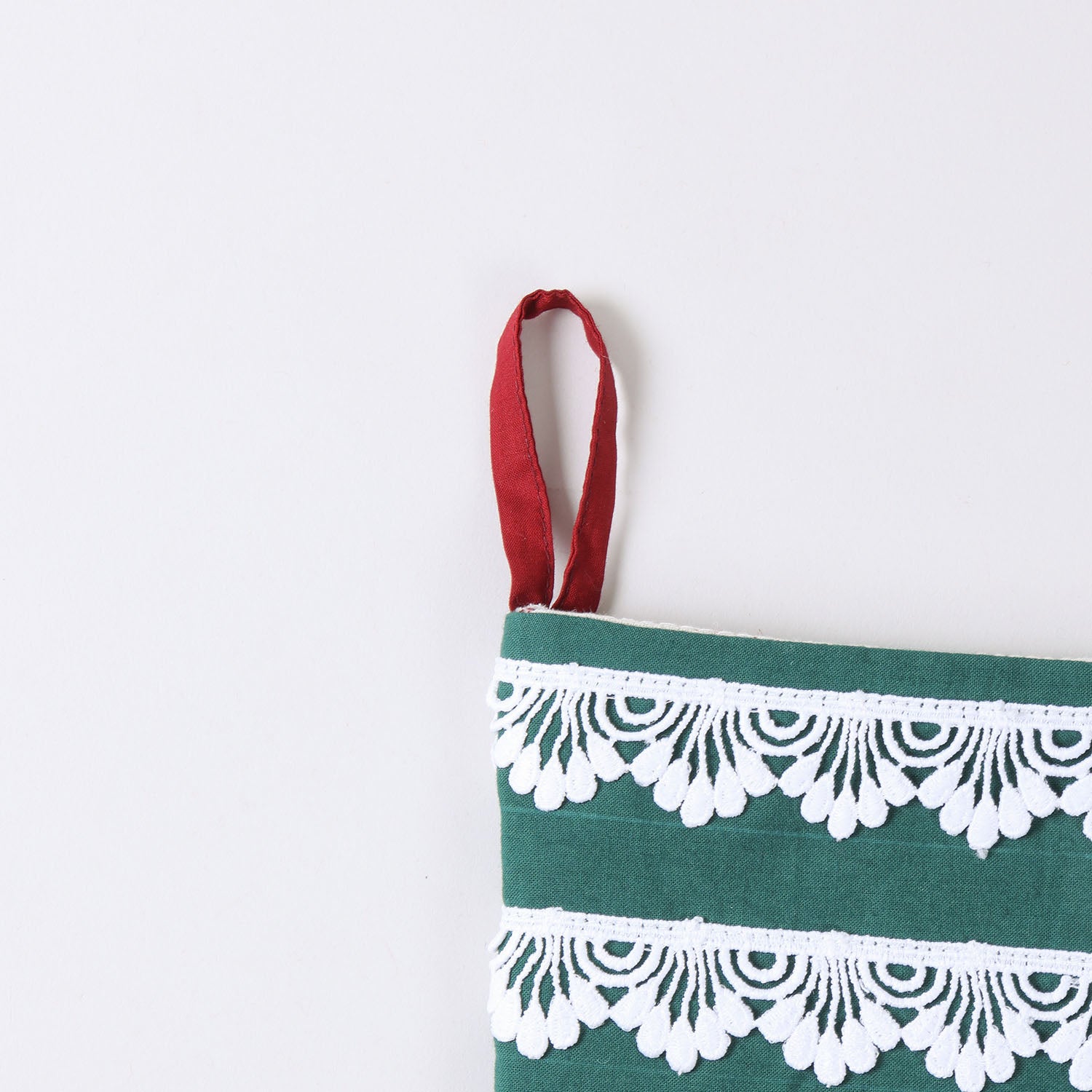 Red & White Stripe Christmas Stocking