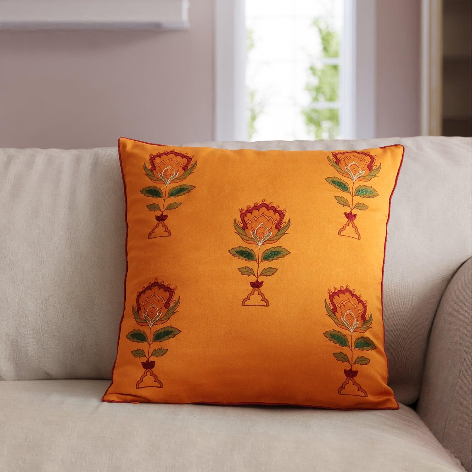 Hand Embroidered Cushion Cover