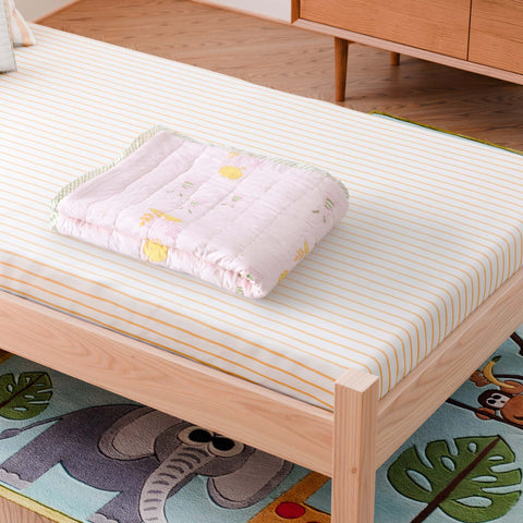 Bunny with Tree Block Print Quilt 40x60 Inches