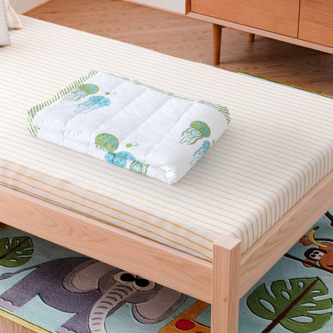 Jellyfish Reversible Block Print Quilt 40x60 Inches