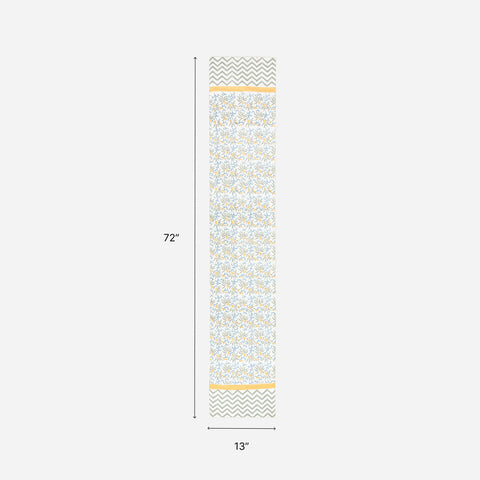 13x72 inch floral cotton table runner size guide for four to six seater dining table settings