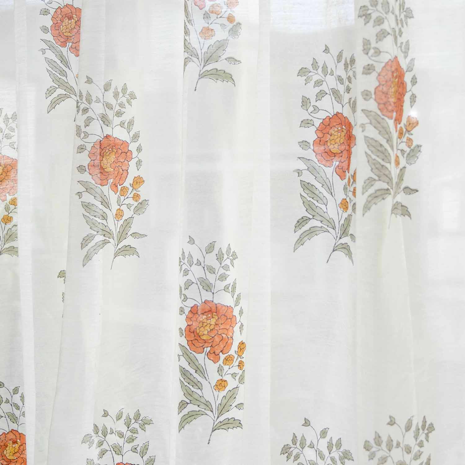 Close-up of Chanderi cotton silk fabric showing lightweight texture and subtle sheen