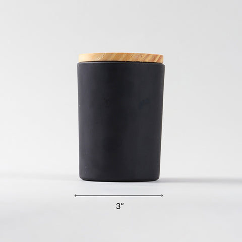 Dimension guide for 130 ml coffee scented soy wax jar candle measuring 3 inches x 2.75 inches