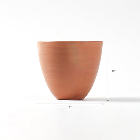Dimensions of the conical terracotta kulhad cups set of 6 with 150 ml capacity each