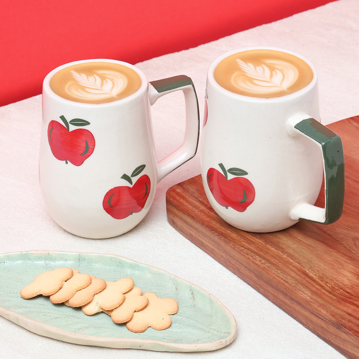 Fruit Ceramic Coffee Mugs Set of 2