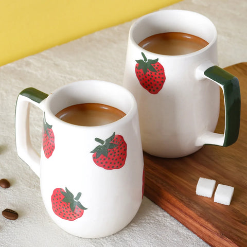 Fruit Ceramic Coffee Mugs Set of 2 - Eyaas