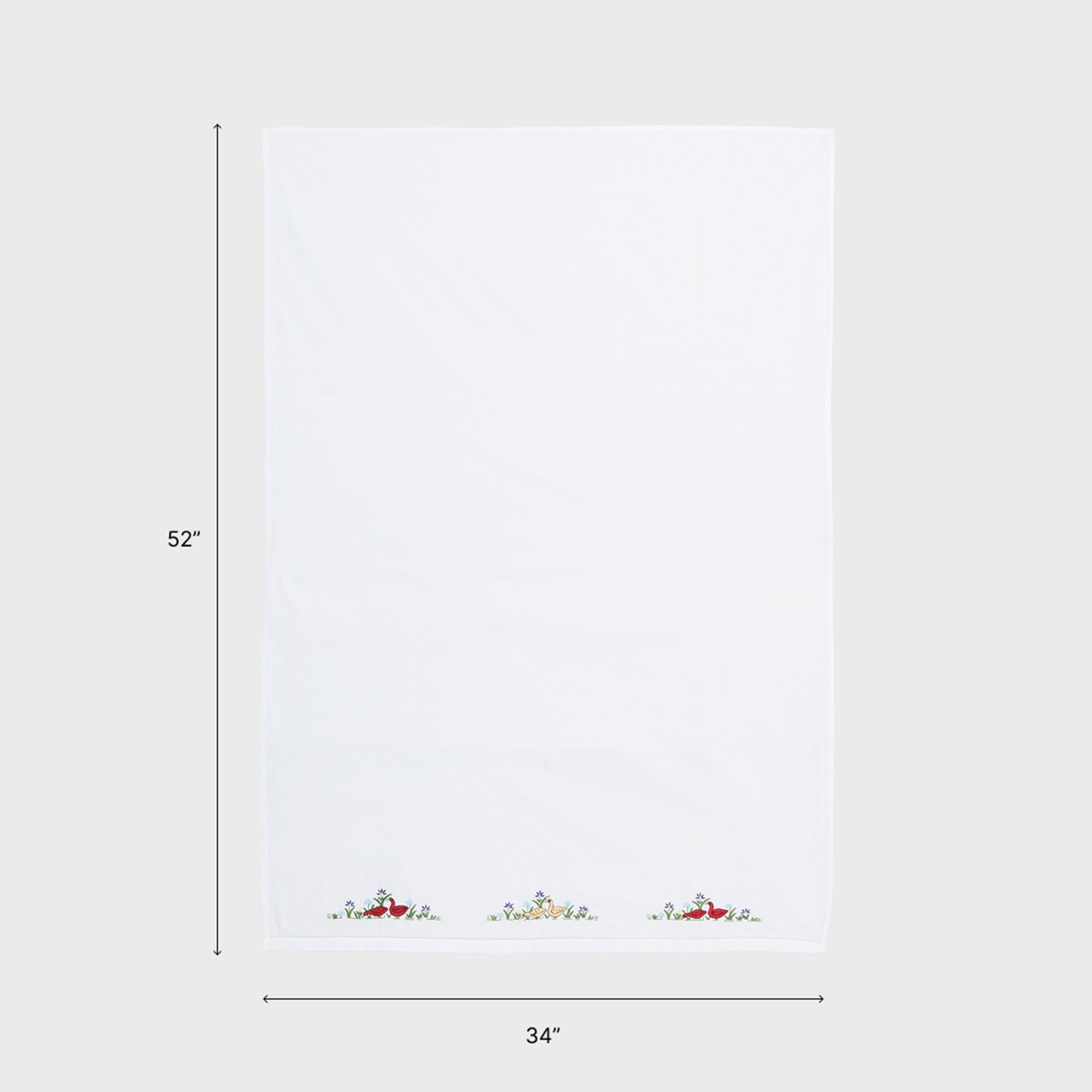 Cotton kids bedsheet showing sheet dimensions of 34 x 52 inches 