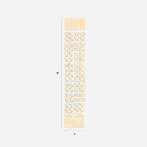 13x72 inch block printed table runner dimensions for four to six seater dining table arrangements
