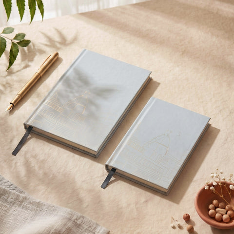 Hardbound handmade journal set for writing, journaling, and creative planning