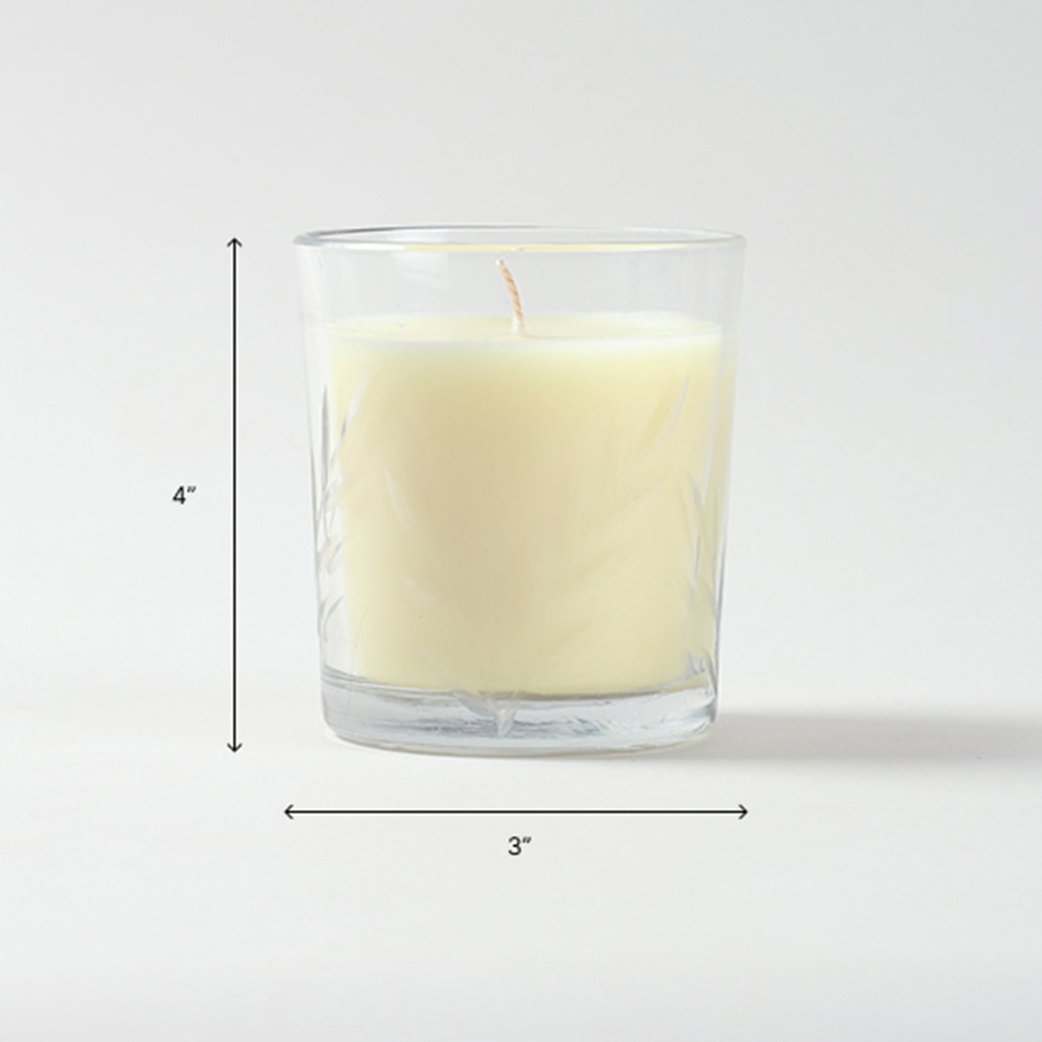 4 x 3 inch jasmine scented soy wax candle size guide for home decor and gifting