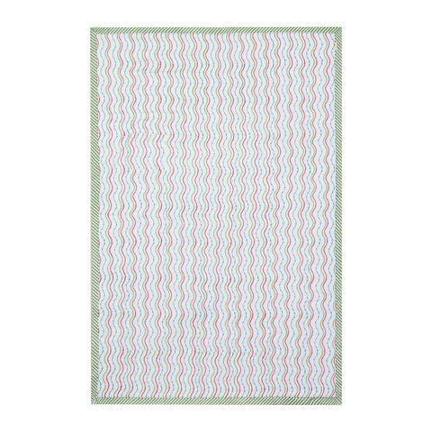 Full reverse view of a 60x40 cotton quilt featuring ocean-inspired jellyfish block prints on a white background