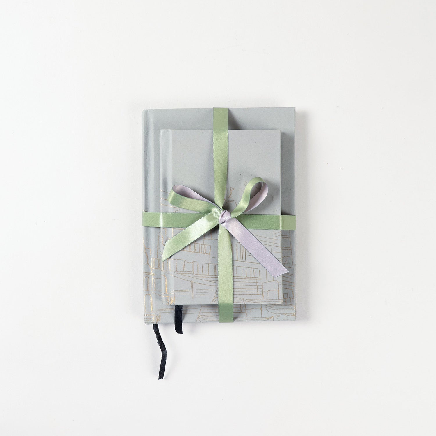 Kashi large and small handmade diary notebook set tied with a ribbon for gifting, office and travel