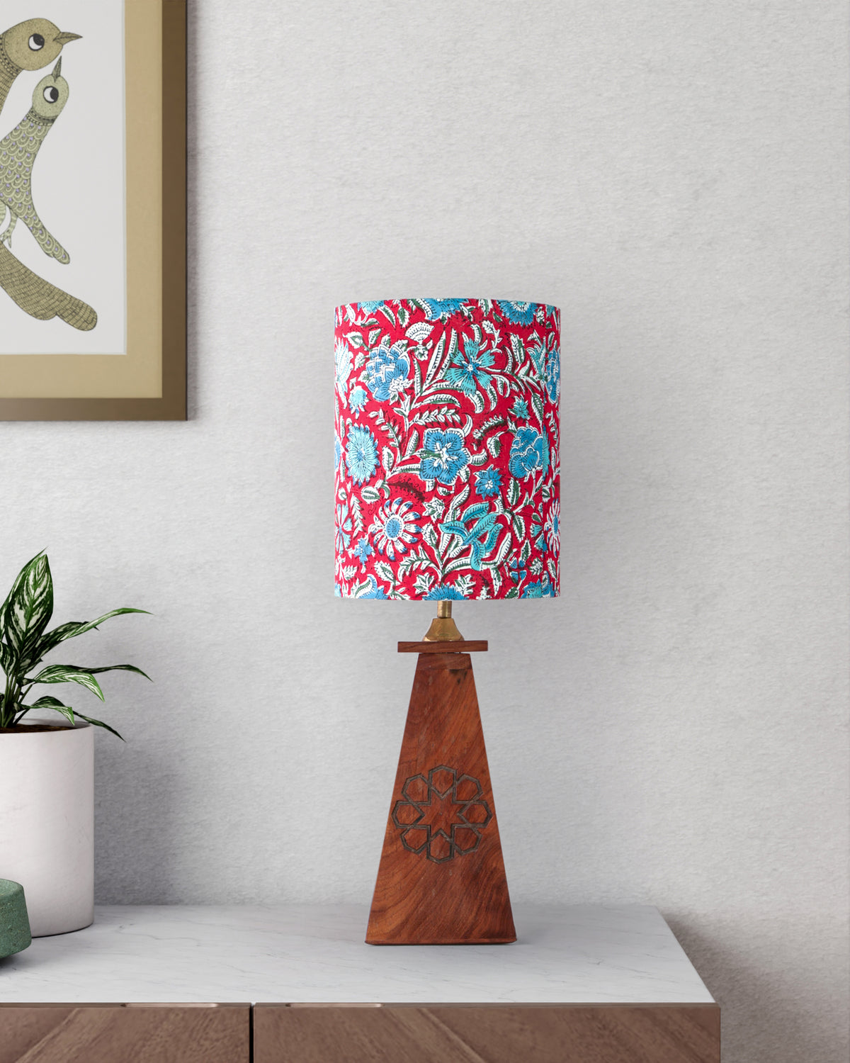 Hand Block Printed Lampshade - 9x7