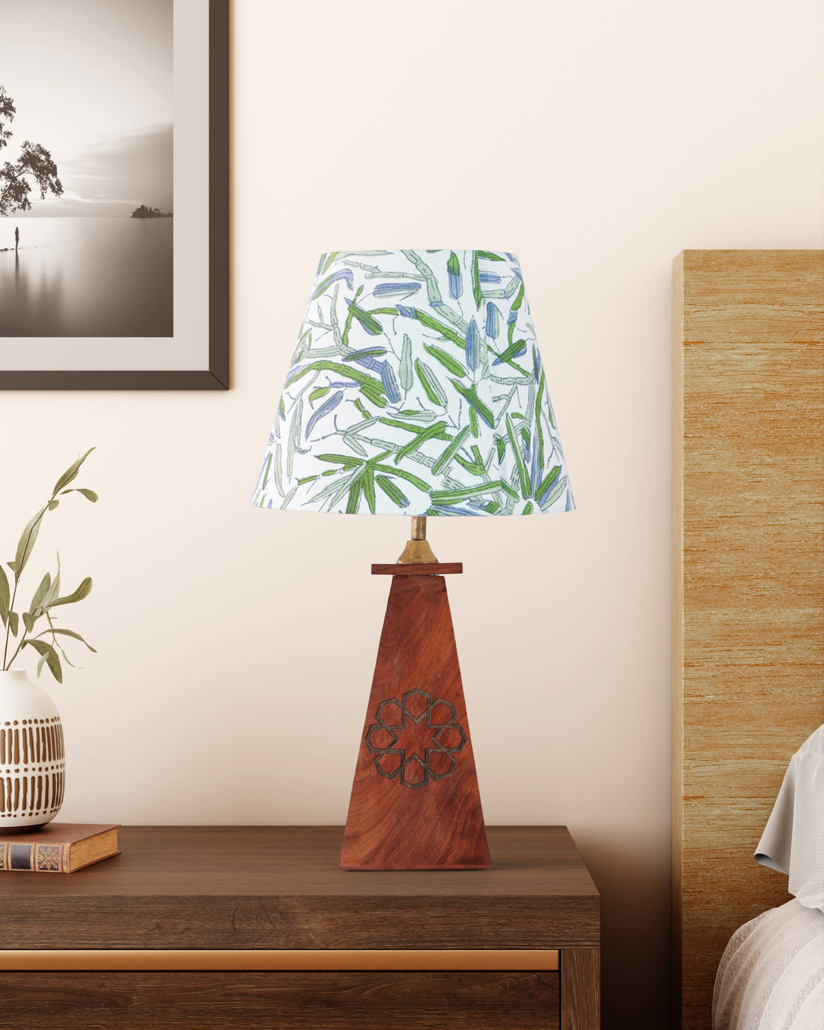 Hand Block Printed Lampshade - 10x8x6