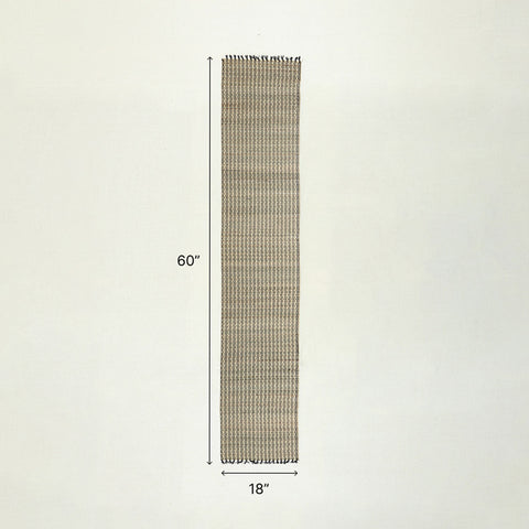 Size chart of Madurkathi table runner and placemats set showing runner dimensions of 60 x 12 inches 