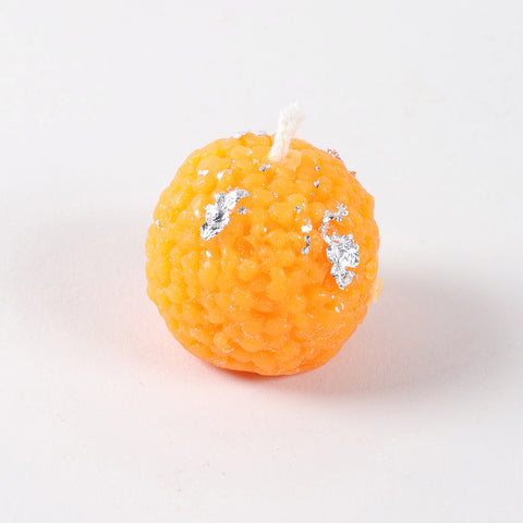 Motichoor Ladoo-shaped soy wax candle