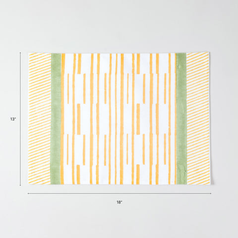 13x18 inch block printed placemat size guide for dining table layouts and table linen collections