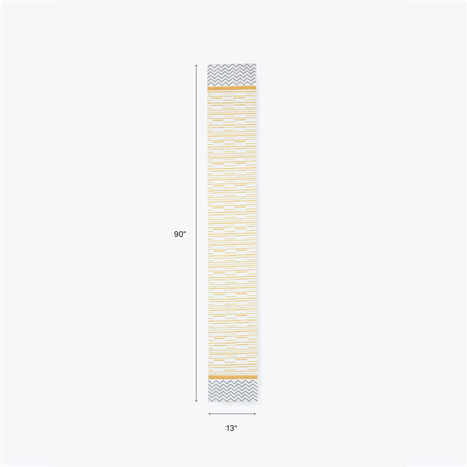 13x90 inch block printed cotton table runner size guide for six to eight seater dining tables