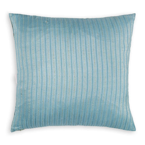 Kalamkari Cushion Cover, 18x18, Blue, Floral - Eyaas