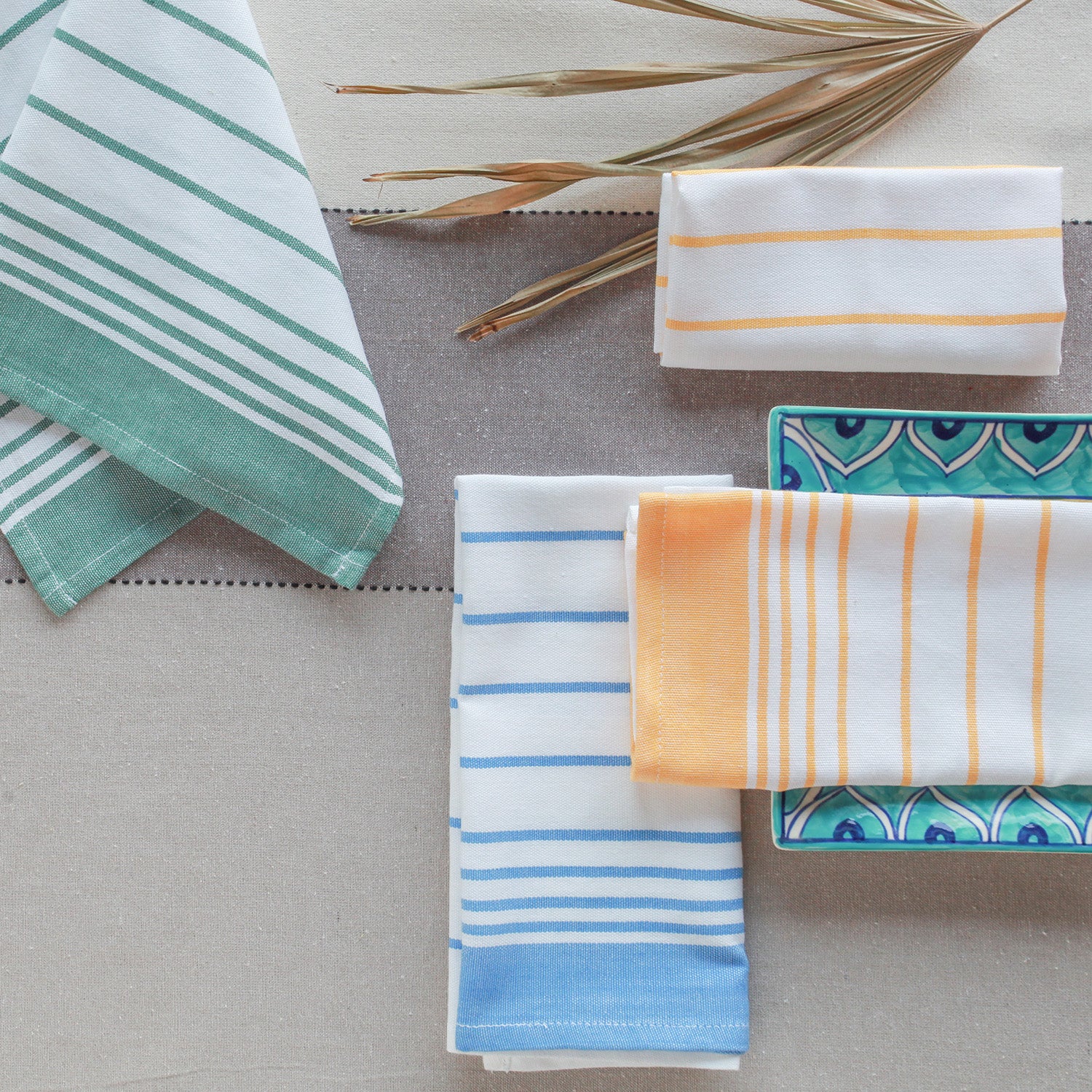 Striped Dinner Napkins - Set of 2 - 18x18