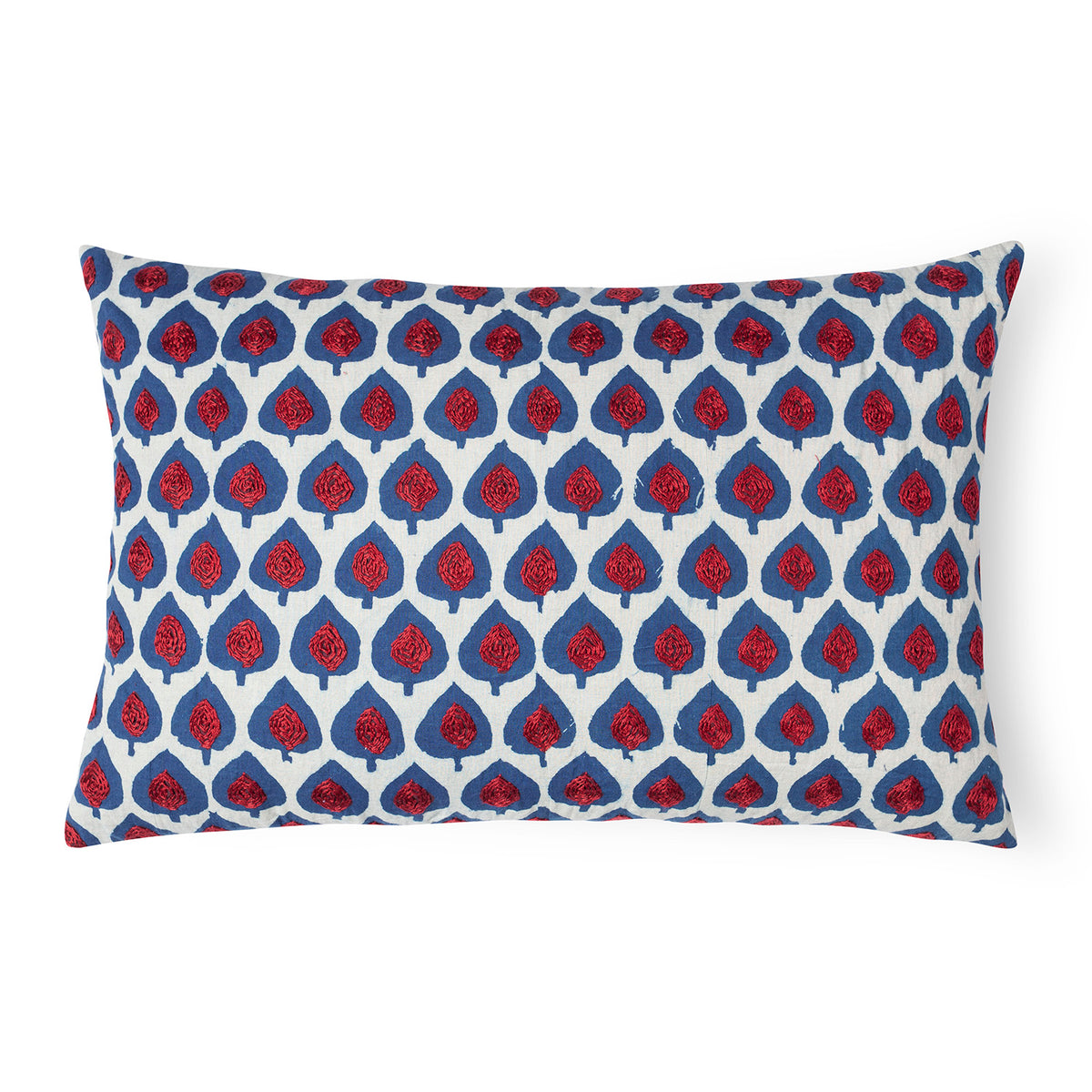 Hand Embroidered Dabu Cushion - 12x18