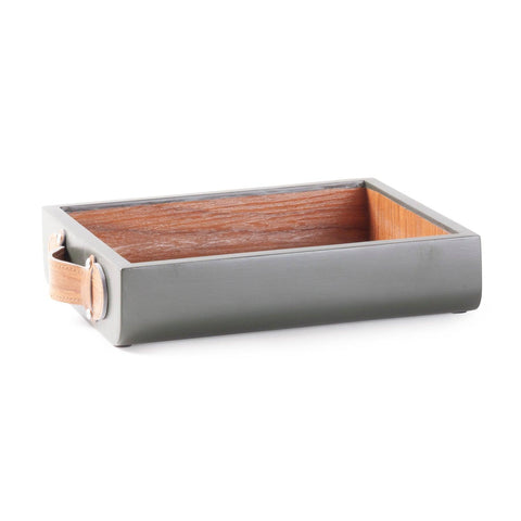 Moss Green Marandi Wood Tray - 9x11 Inches - Eyaas