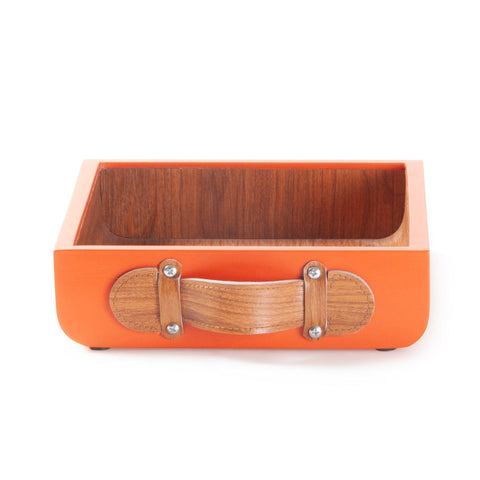 Orange Marandi Wood Tray - 9x11 Inches - Eyaas