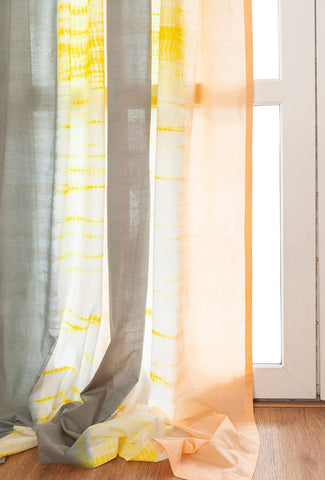 Candy - Tie and Dye Shibori Mulmul Curtains - Eyaas