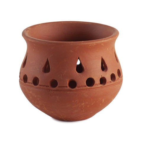 Traditional Matka Diya Set of 2 – Water Drop Cuts - Eyaas