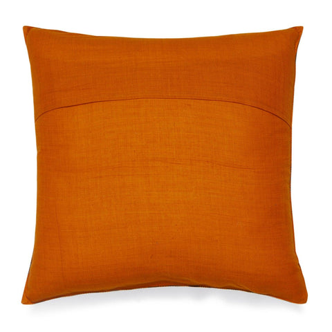 Hand Woven Cushion - 18x18, Rust & Navy Blue - Eyaas