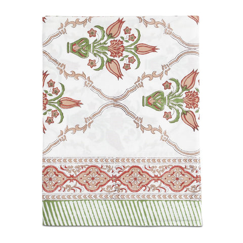 Block Print Table Cover - 60x90 Inches, Classic Jaal - Eyaas