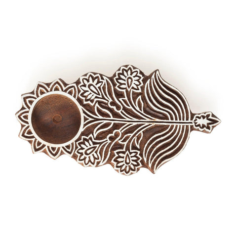 Nargis Full Bloom Wooden Tea Light Candle Holder - Eyaas