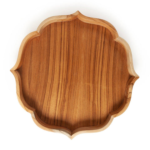 Light Polish Teak WoodServing Tray - Eyaas